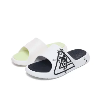 PEAK Attitude 7.0 Slip Resistant Cushioning Slide Slippers Men's Black Green Mismatched