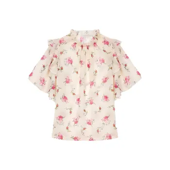 Maje Ruffle Sleeve T Shirt Women's