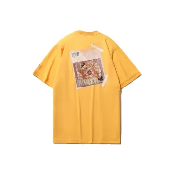 LiNing x Disney Mickey Collection Sports Fashion Collection Drop Shoulder Sleeve T Shirt Women's Amber Yellow