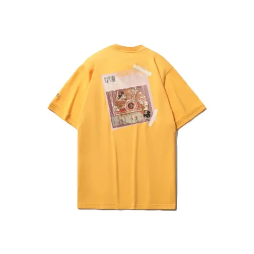 LiNing x Disney Mickey Collection Sports Fashion Collection Drop Shoulder Sleeve T Shirt Women's Amber Yellow