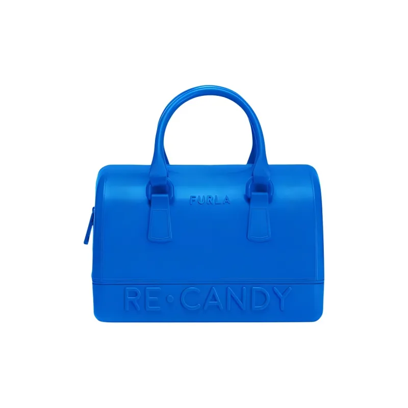 Furla Candy Synthetic Material Boston Bag Shoulder Bag Crossbody Bag Handbag Medium Size Women's Klein Blue-0