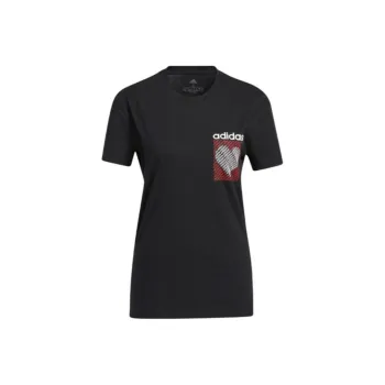 Adidas Free Shipping With AdiClub Heart Graphic Tee