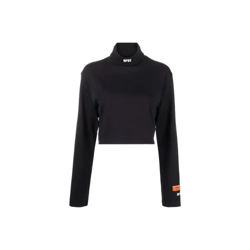 HERON PRESTON Crop Tops Women's Black