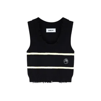 AMBUSH Destroyed Ribbed Crewneck Top