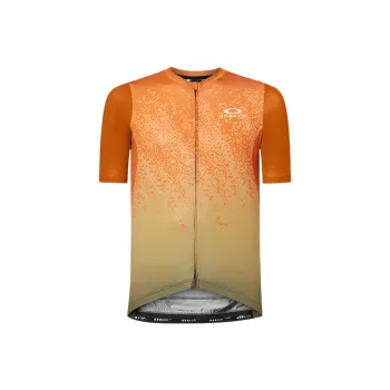 Oakley Endurance Dazzle Camo Jersey Cycling Clothing Men's Orange Green Pixel