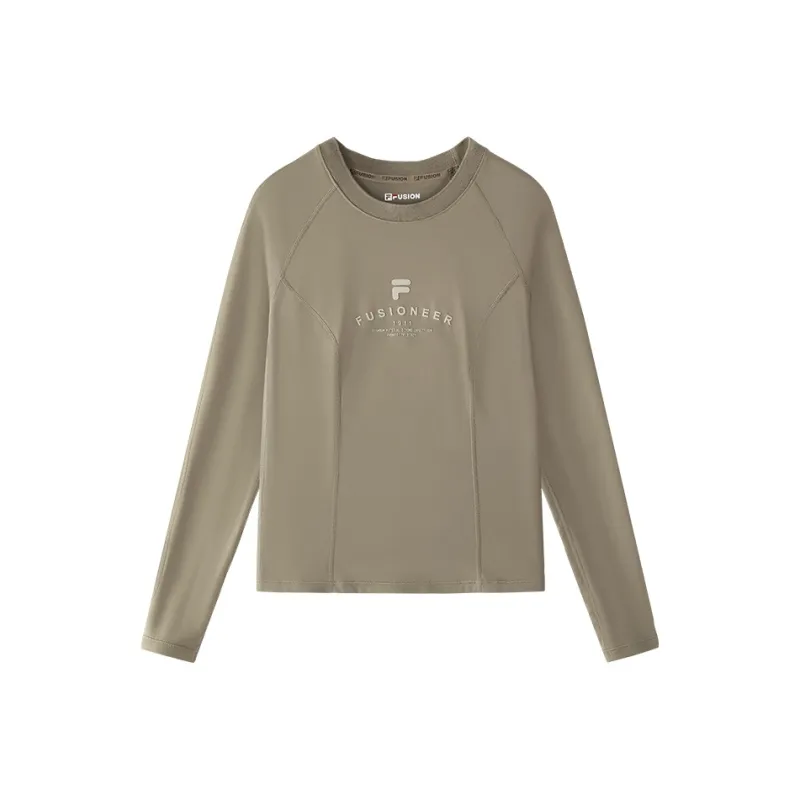 FILA FUSION T Shirt Women's Bean Green Brown-0