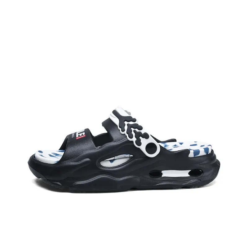 NANJIREN Beach Sandals Unisex Khaki/Black/White/Gray Black/Fruit Green/Navy Blue-5