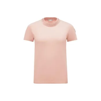 Moncler Crochet detail Cotton T shirt