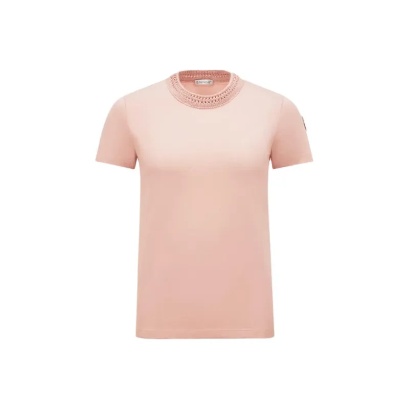 Moncler Crochet detail Cotton T shirt-0