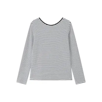 THE SEA LIFE T Shirt Women's Black White Stripes
