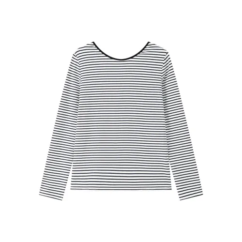 THE SEA LIFE T Shirt Women's Black White Stripes