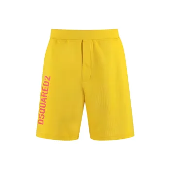 DSQUARED 2 Cotton Logo Print Shorts