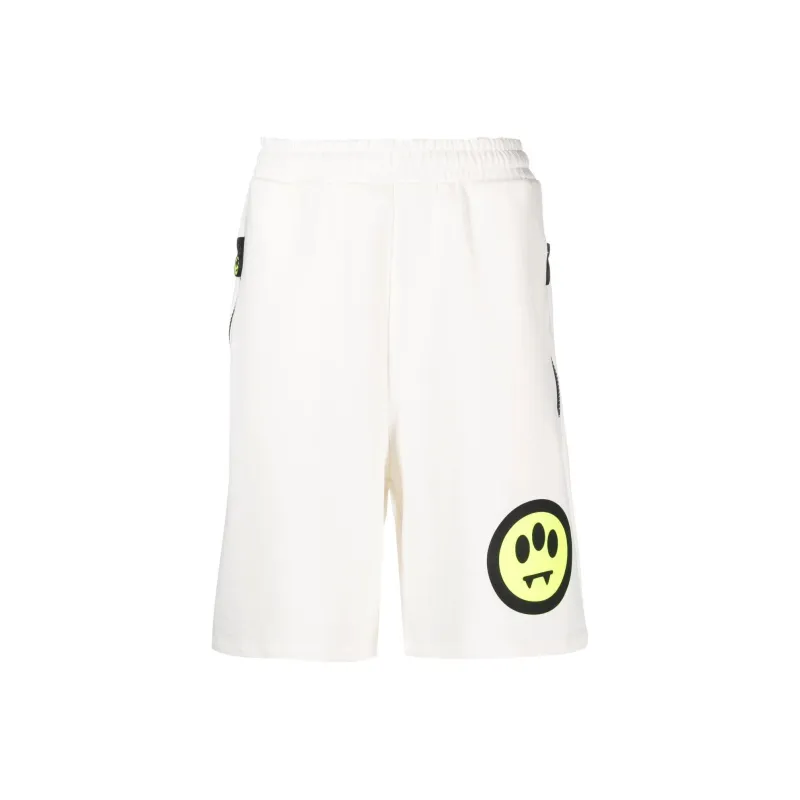 Barrow Logo-Printed Thigh-Length Track Shorts-0