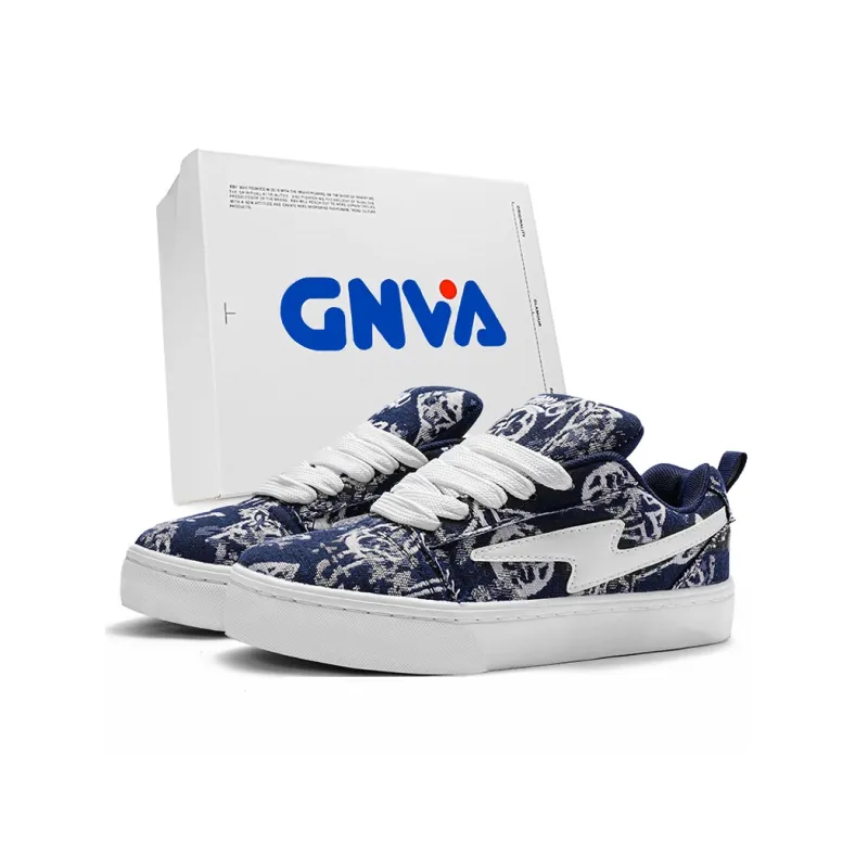 GNVA Canvas Shoes Unisex Navy Blue-1