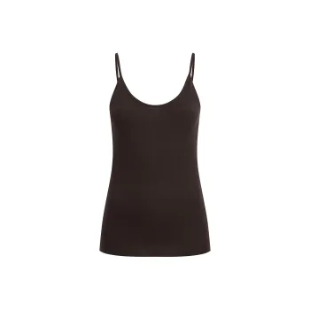 KHAITE Fine Ribbed Scoop Neck Tank Top