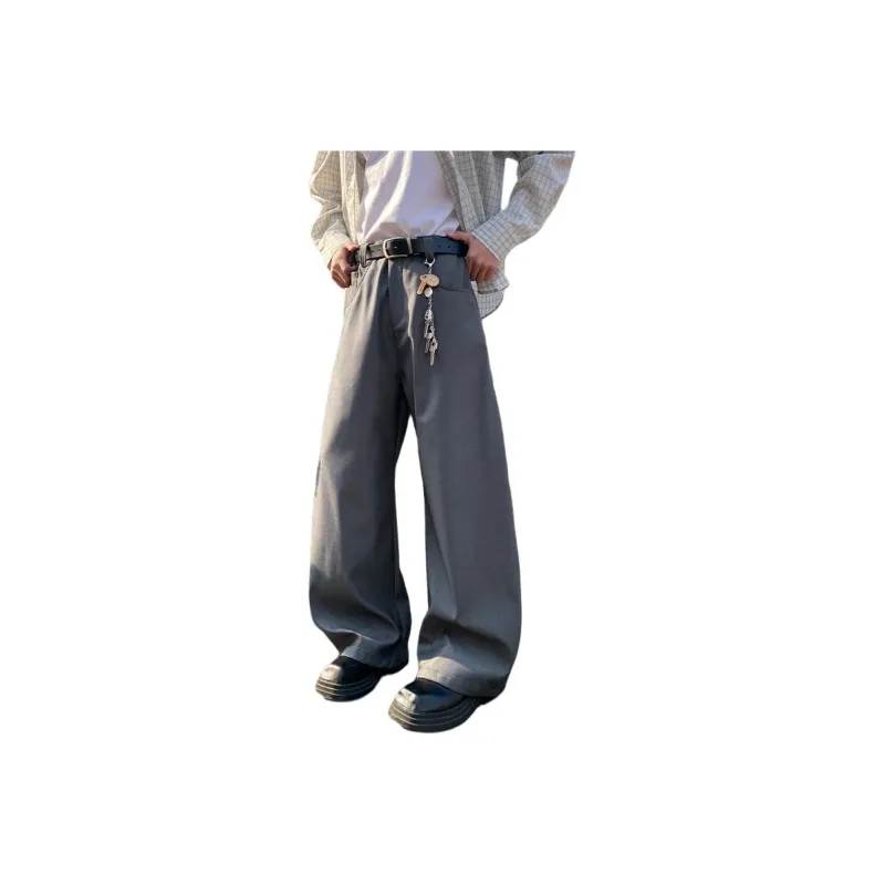 HCHUICHENG Casual Pants Unisex Dark Gray-0