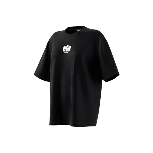 Adidas Originals Drop Shoulder Sleeve T Shirt Women's Black