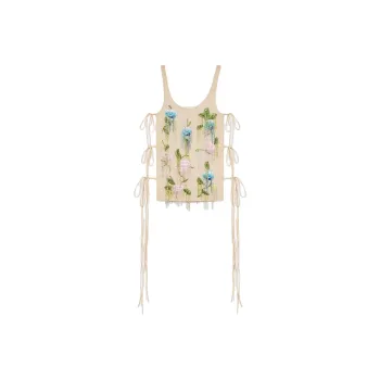 Blumarine Floral-embroidered Georgette Dress