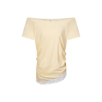 CUWU T Shirts Women's Yellow