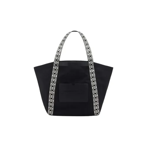 COCCINELLE Recycled Cotton Tote Bag, Shopping Bag, Handbag Women's Black