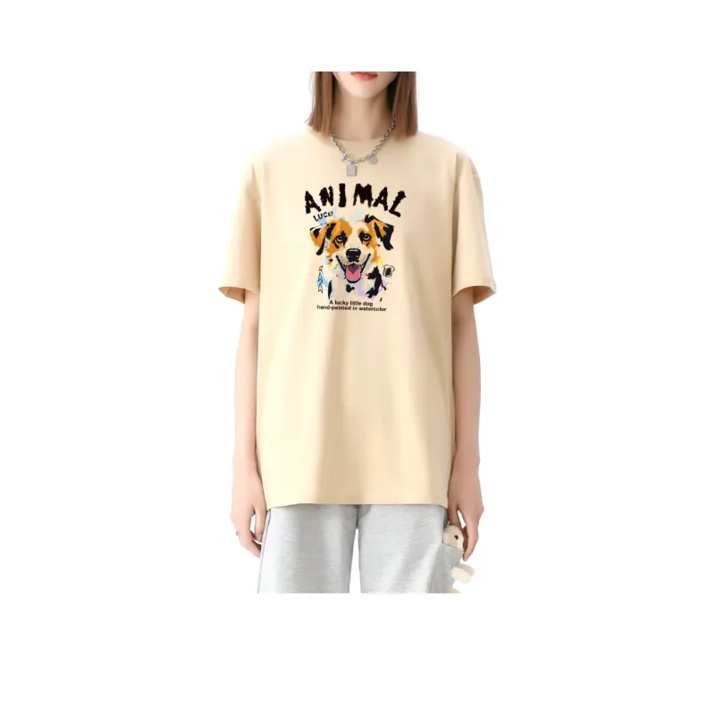 Oudifu Drop Shoulder Sleeve T Shirt Women's-3