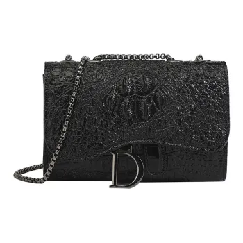 SURELAPTOP PU Shoulder Bag Women's Crocodile Little Flower/Crocodile D Character