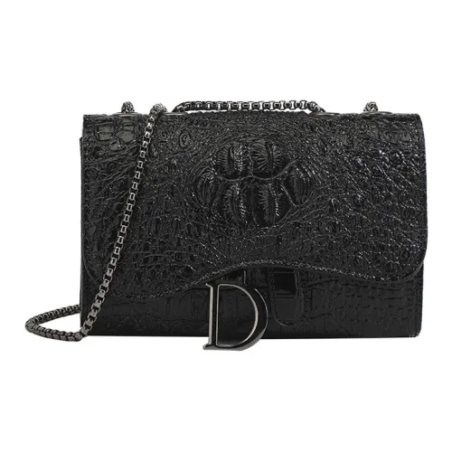 SURELAPTOP PU Shoulder Bag Women's Crocodile Little Flower/Crocodile D Character