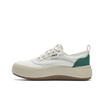 FILA JELLYFISH Shoes Abrasion Resistant Breathable Slip Resistant Low Top Canvas Shoes Women's White Green