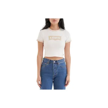 Levis T-Shirts Women's Beige