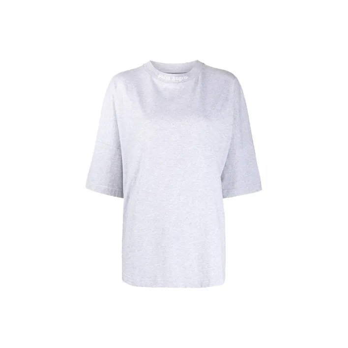PALM ANGELS Logo Over Tee Grey-0