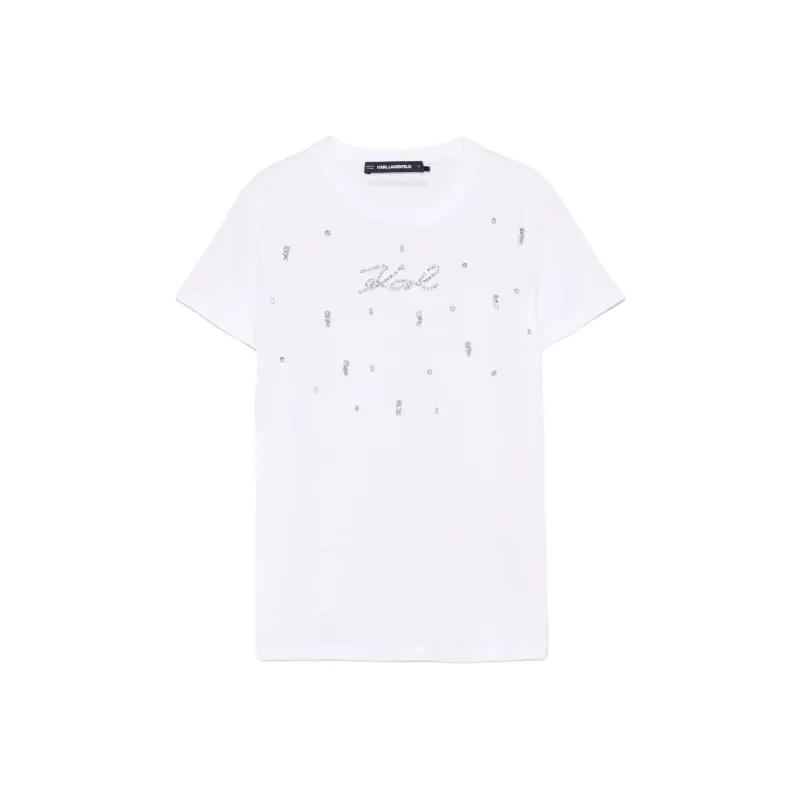 KARL LAGERFELD / Karl Lagerfeld Jeans Logo embellished T shirt-0