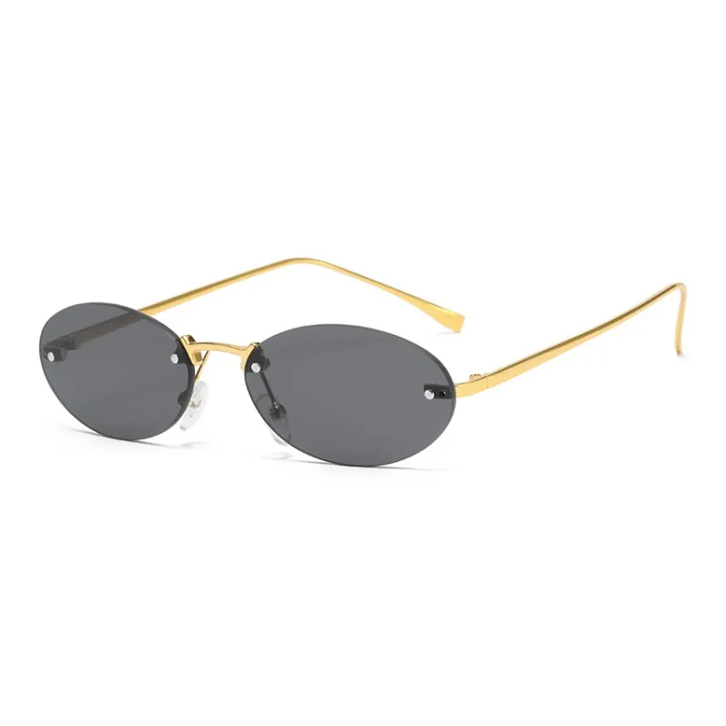 NOME Metal Oval Sunglasses Unisex-0
