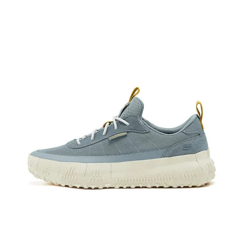 Skechers Anti Slip Wear Resistant Low Top Running Shoes Men's Blue White