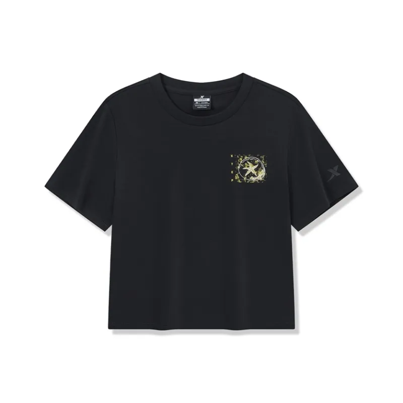 XTEP T Shirts Women's Jet Black-0