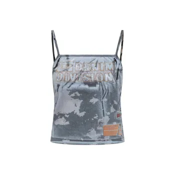 DIESEL Printed Strappy Top 'Blue'