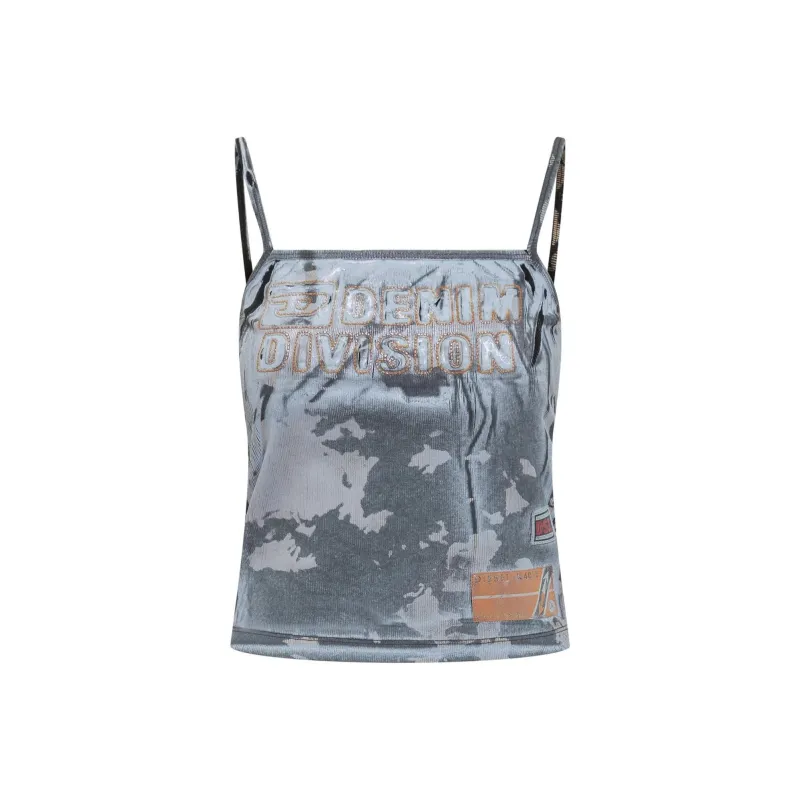DIESEL Printed Strappy Top 'Blue'-0