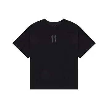 WE11DONE Drop Shoulder Sleeve T Shirt Women's Black