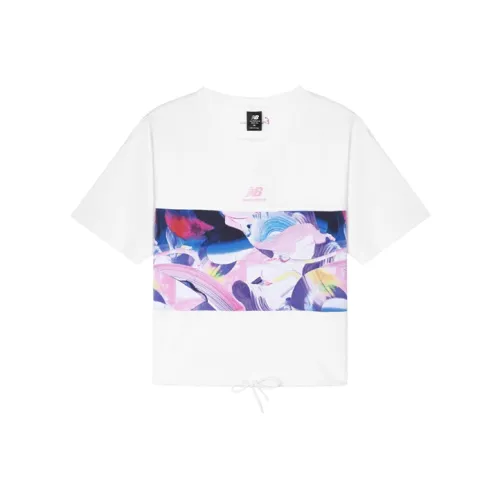 New Balance Drop Shoulder Sleeve T Shirt Women's White