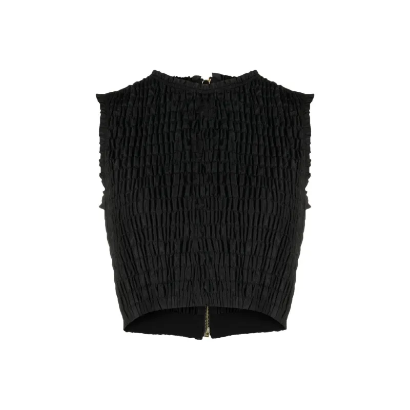 Patou Smock detail Crop Top-0