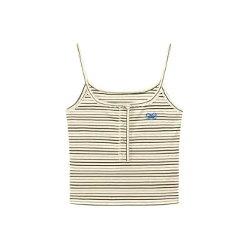 CHUU Tank Tops Women's Black White Stripes