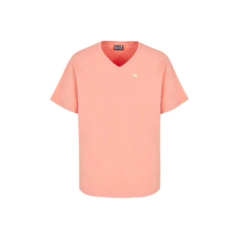 EMPORIO ARMANI EA7 SS25 T Shirt Women's Orange Pink-0
