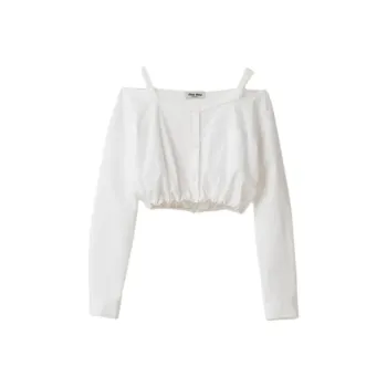 MIU MIU Crop Tops Women's White