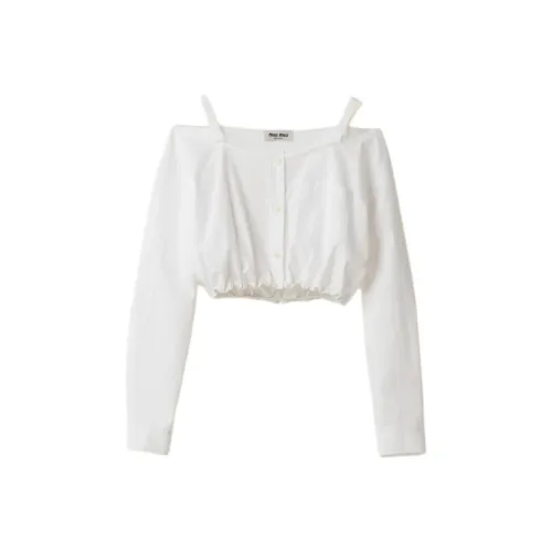 MIU MIU Crop Tops Women's White