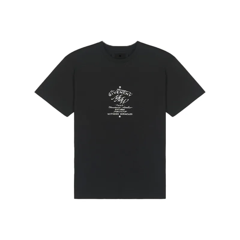 Givenchy Mmw Crest Logo Tee 'Black'-0