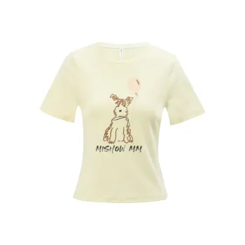 MISHOW T Shirt Women's Creamy Apricot Yellow