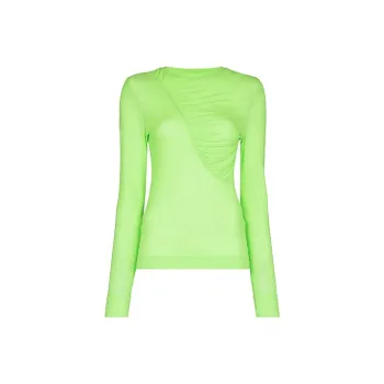 GANNI Long Sleeve T Shirt 'Flash Green'