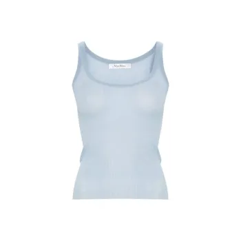 MaxMara Semi sheer Fine ribbed Top