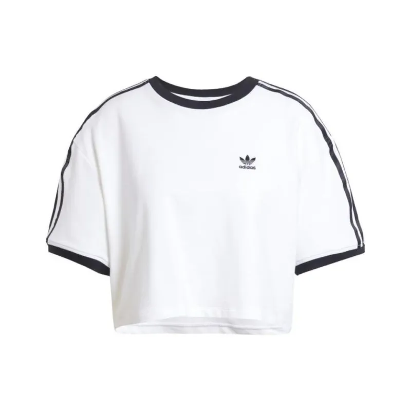 Adidas Originals Adicolor 3 Stripes Loose Crop Tee-0
