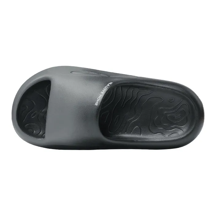 HLA Gradient Gray, Soft And Resilient Platform Couple's Slippers, Non Slip Soft Sole Indoor Bathing Slippers-2