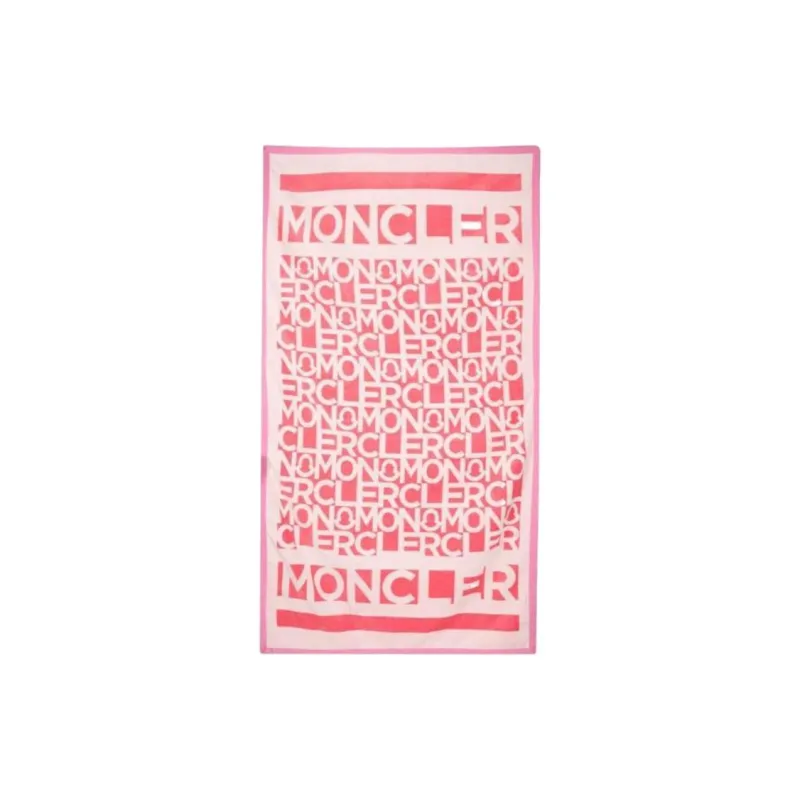 Moncler Cotton Knit Scarves Women's Pink-0